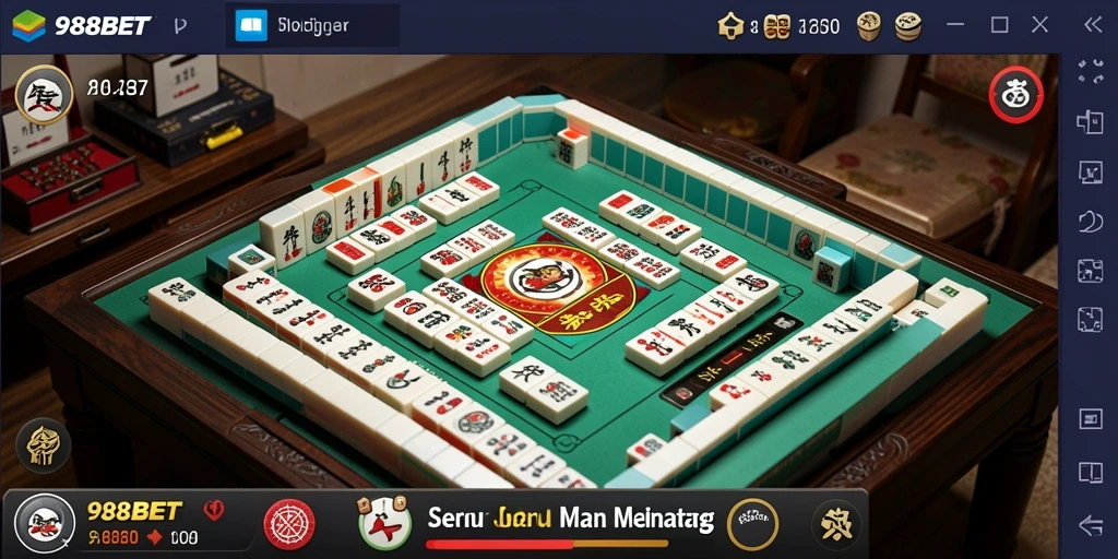 Screenshot gameplay 988BET yang menunjukkan keseruan bermain Mahjong.