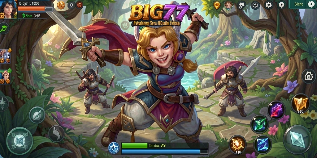 Tampilan gameplay RPG yang seru dan menantang di BIG77.