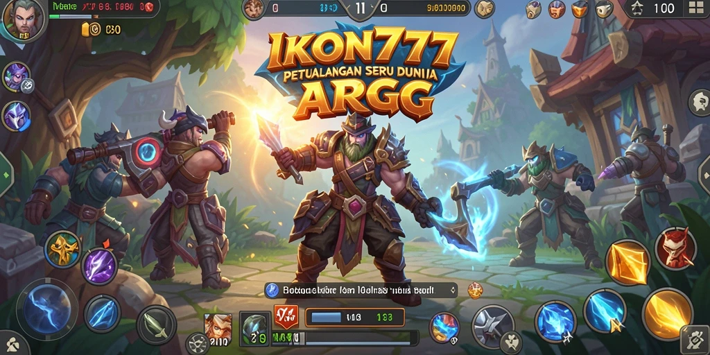 Screenshot utama IKON777 menampilkan aksi pertempuran yang mendebarkan di dunia ARPG.