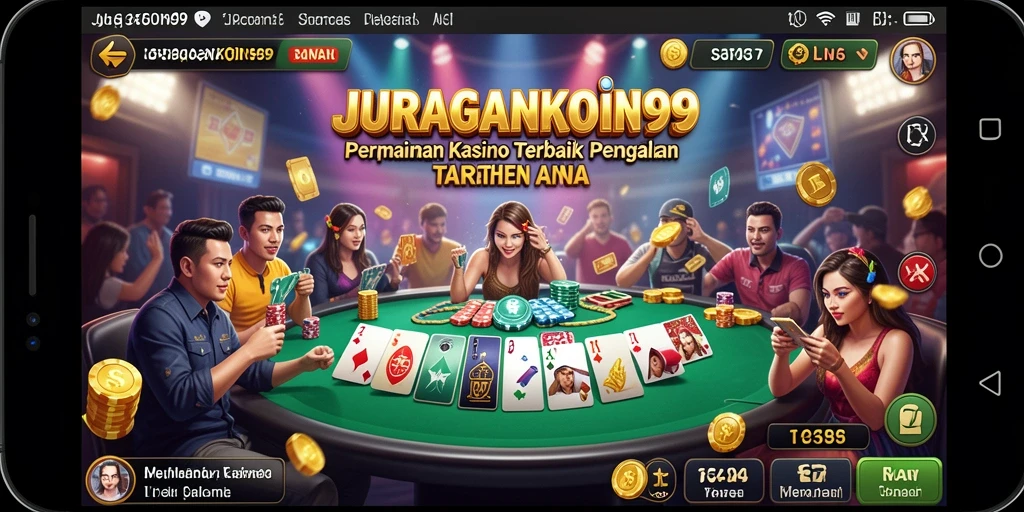 Tampilan gameplay menakjubkan dari JURAGANKOIN99 dengan fitur Kasino interaktif.