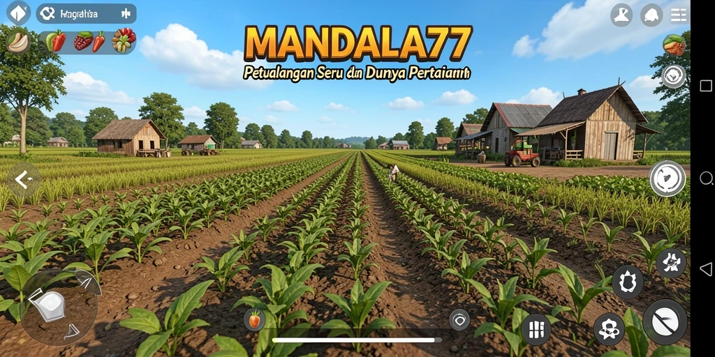 Screenshot MANDALA77 menampilkan gameplay seru dalam bertani.