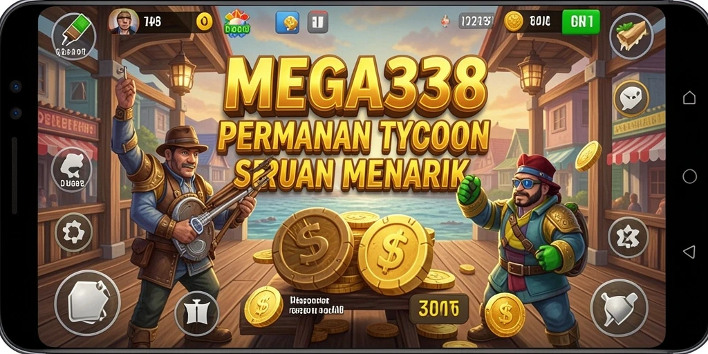 Tampilan gameplay MEGA338 yang menarik dan strategi Tycoon.