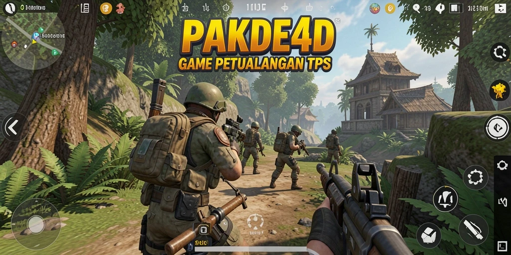 Tampilan seru permainan PAKDE4D dengan aksi TPS yang mendebarkan.