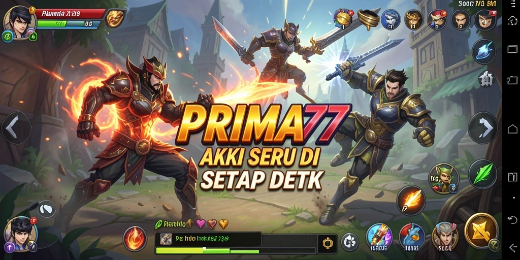 Gameplay seru PRIMA77 dengan aksi memukau di setiap sudut.