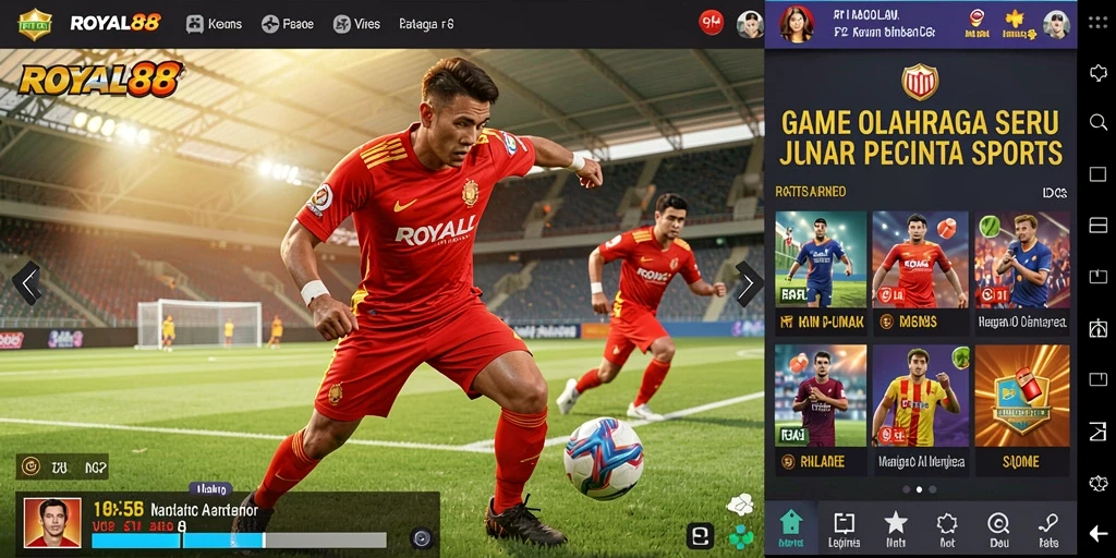 Tampilan seru gameplay ROYAL88 dalam pertandingan olahraga.