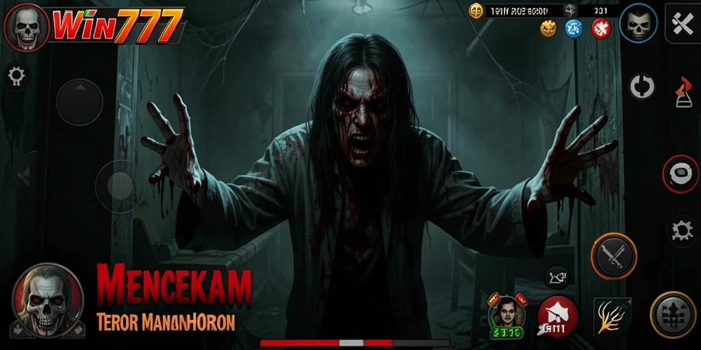 Tampilan mencekam dari gameplay WIN777 yang penuh kengerian.