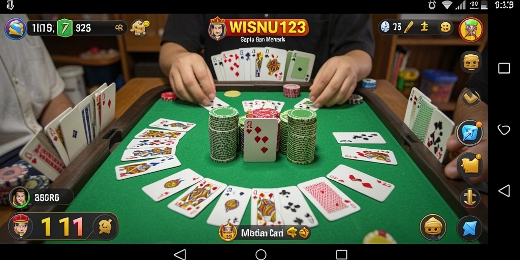 Tampilan gameplay yang menampilkan suasana seru bermain gaple.